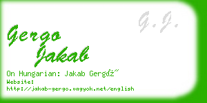 gergo jakab business card